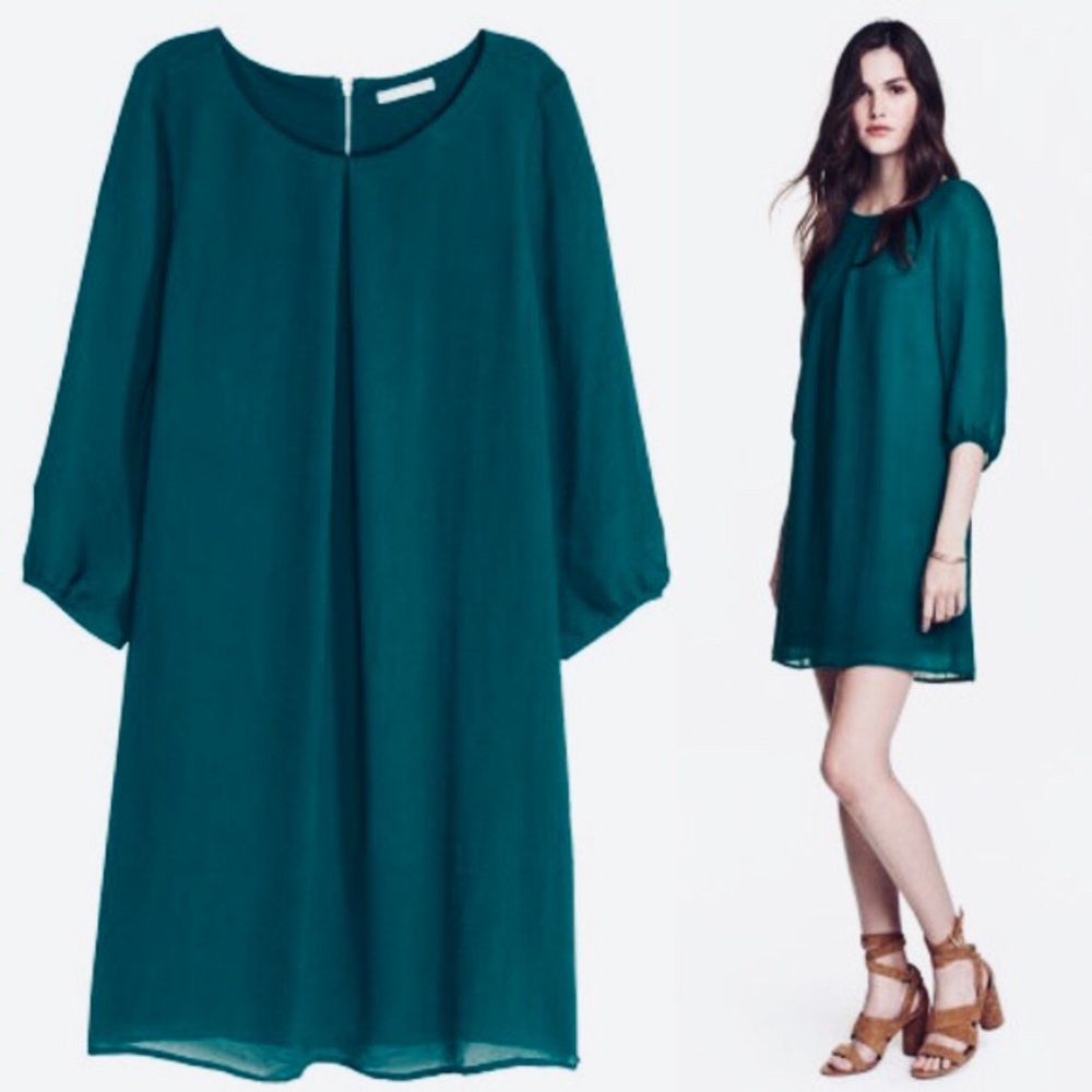 H&M chiffon 3/4 sleeve dress